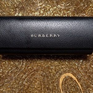 Burberry Black Leather Clutch and glasses